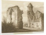 Dudley Priory: sepia wash drawing, 1827 by Robert Noyes