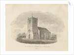 Dunston Church: sepia drawing, 1841 by John Buckler