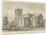 Ingestre Church: sepia drawing, 1841 by John Buckler