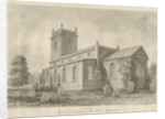 Ingestre Church: sepia drawing, 1841 by John Buckler
