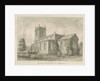 Ingestre Church: sepia drawing, 1841 by John Buckler