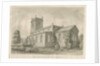 Ingestre Church: sepia drawing, 1841 by John Buckler