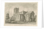 Ingestre Church: sepia drawing, 1841 by John Buckler