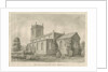 Ingestre Church: sepia drawing, 1841 by John Buckler