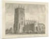Eccleshall Church: sepia drawing, 1837 by John Buckler