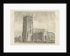 Eccleshall Church: sepia drawing, 1837 by John Buckler