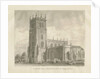Eccleshall Church: sepia drawing, 1837 by John Buckler