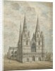 Lichfield Cathderal - West Front: water colour painting, nd [1762-1802] by Stebbing Shaw