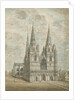 Lichfield Cathderal - West Front: water colour painting, nd [1762-1802] by Stebbing Shaw