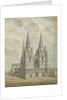 Lichfield Cathderal - West Front: water colour painting, nd [1762-1802] by Stebbing Shaw
