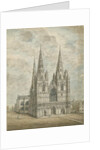 Lichfield Cathderal - West Front: water colour painting, nd [1762-1802] by Stebbing Shaw