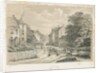 Eccleshall Village: lithograph by Louis Haghe