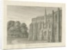 Lichfield Cathedral - North View: sepia drawing, 1845 by John Buckler