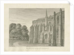 Lichfield Cathedral - North View: sepia drawing, 1845 by John Buckler