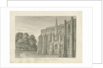 Lichfield Cathedral - North View: sepia drawing, 1845 by John Buckler