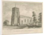 Keele Church: sepia drawing, 1840 by John Buckler