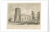 Keele Church: sepia drawing, 1840 by John Buckler