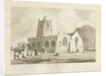 Elford Church: sepia drawing, 1837 by Thomas Peploe Wood
