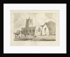 Elford Church: sepia drawing, 1837 by Thomas Peploe Wood