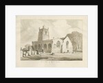 Elford Church: sepia drawing, 1837 by Thomas Peploe Wood
