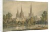 Lichfield Cathedral - South West View: water colour painting, 1813 by John Chessell Buckler
