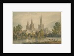 Lichfield Cathedral - South West View: water colour painting, 1813 by John Chessell Buckler