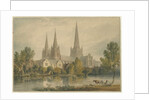 Lichfield Cathedral - South West View: water colour painting, 1813 by John Chessell Buckler