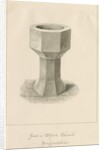Font in Elford Church by John Buckler