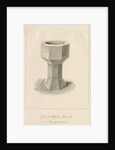 Font in Elford Church by John Buckler