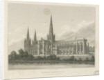 Lichfield Cathedral - South East View: engraving, nd [c 1833] by Thomas George Lomax