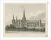 Lichfield Cathedral - South East View: engraving, nd [c 1833] by Thomas George Lomax