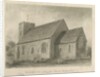 Kingstone Church: sepia drawing, 1839 by John Buckler