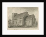 Kingstone Church: sepia drawing, 1839 by John Buckler