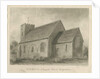 Kingstone Church: sepia drawing, 1839 by John Buckler