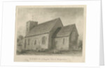 Kingstone Church: sepia drawing, 1839 by John Buckler