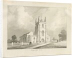 Kingswinford Church: sepia drawing, 1837 by Lewis John Wood