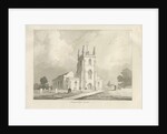 Kingswinford Church: sepia drawing, 1837 by Lewis John Wood