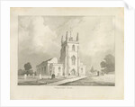 Kingswinford Church: sepia drawing, 1837 by Lewis John Wood