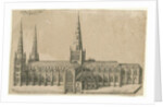 Lichfield Cathedral - South View by William Dugdale