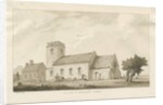 Ellenhall Church: sepia drawing, 1838 by Thomas Peploe Wood