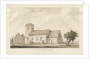 Ellenhall Church: sepia drawing, 1838 by Thomas Peploe Wood