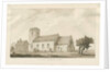 Ellenhall Church: sepia drawing, 1838 by Thomas Peploe Wood
