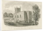 Endon Church: sepia drawing, 1844 by John Buckler