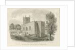 Endon Church: sepia drawing, 1844 by John Buckler