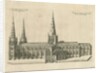Lichfield Cathedral - South View: copper-plate engraving by William Dugdale