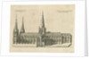 Lichfield Cathedral - South View: copper-plate engraving by William Dugdale