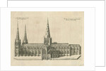 Lichfield Cathedral - South View: copper-plate engraving by William Dugdale