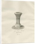 Font in Kinver Church: sepia drawing, 1846 by John Buckler
