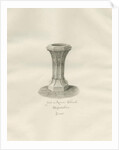 Font in Kinver Church: sepia drawing, 1846 by John Buckler