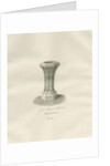 Font in Kinver Church: sepia drawing, 1846 by John Buckler